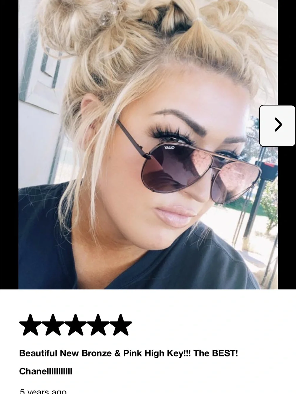 QUAY HIGH KEY women’s oversized aviator gold Metal Sunglasses
